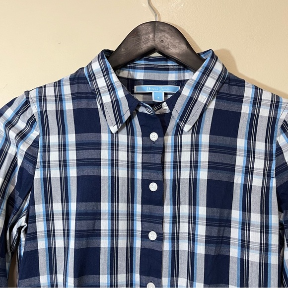 Draper James Plaid Bell Sleeve Button Up Shirt - Picture 2 of 9